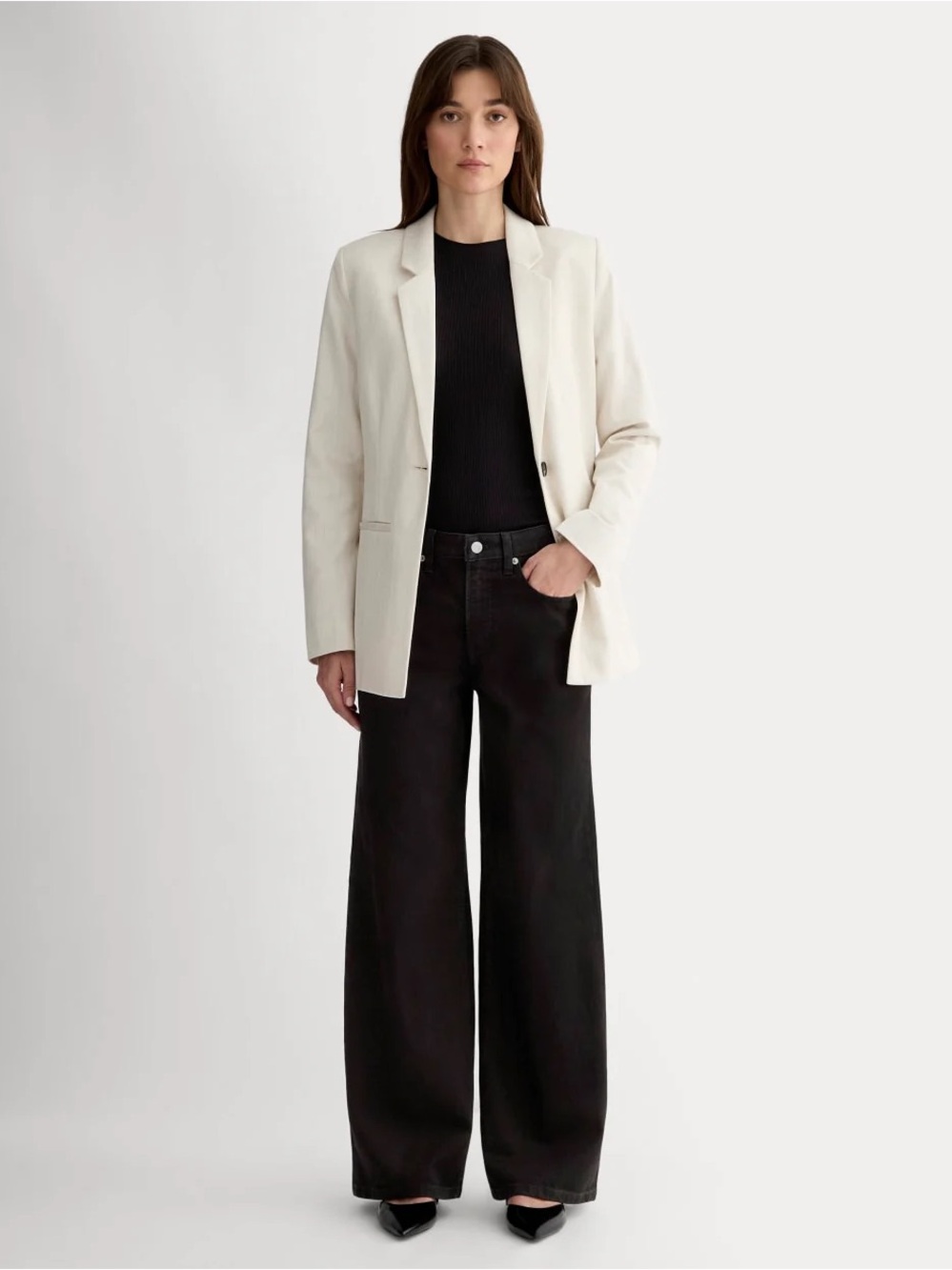 Everlane Black Wide Leg “The Mid-Way Jean” - Picture 9 of 9